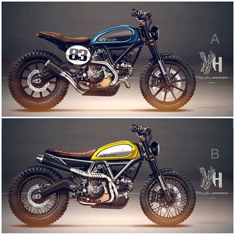 Racing Caf Design Corner Ducati Scrambler By Holographic Hammer