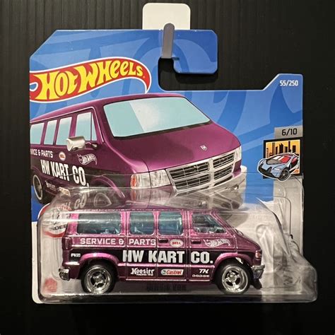 Hot Wheels Dodge Van Hw Metro Spectraflame Lilac Short Card Super Treasure Hunt Sc Sth