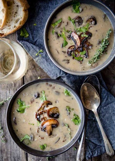 Wild Mushroom Soup with Sherry and Thyme - Vindulge