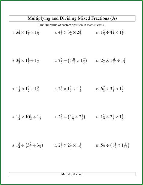 Multiplying And Dividing Negative Numbers Worksheet Printable Word