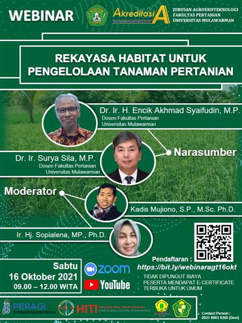 Marilah Bergabung Di Webinar Seri Jurusan Agroekoteknologi Fakultas