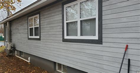 Rise Grey Brushed Butternut Siding With Thermally Modified Wood Siding By Thermalwood Canada