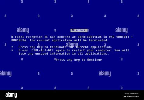 Blue Screen of Death (BSOD). System Crash Report Background. Vector ...