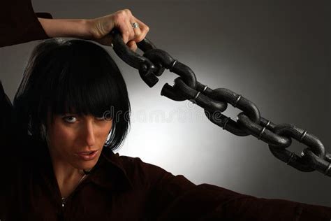 Girl Is Holding Her Hands Above Her Head Handcuff Stock Image Image Of Handcuffs Female