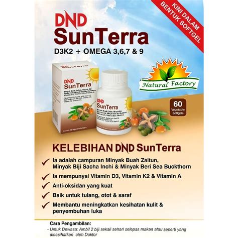 Official Store DND SunTerra Sacha Inchi Oil 60 Softgels Sun Terra