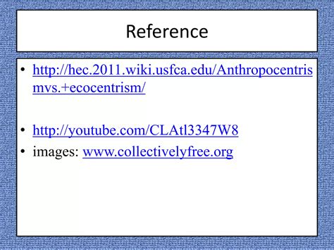 Anthropocentricism Vs Ecocentricism Ppt