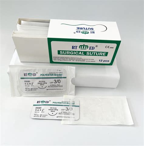 Braided Non Absorbale Polyester Surgical Suture With Needle China Non