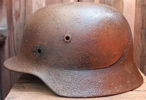 World War Ii German Helmet M40 From Pskov