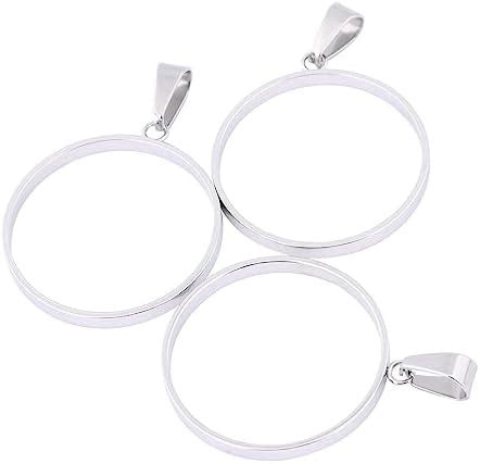 Amazon Reidgaller Pcs Stainless Steel Open Bezel Charms Mm