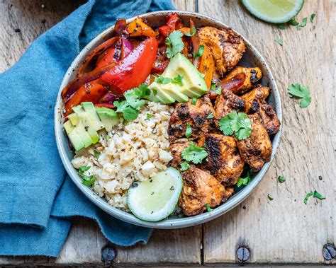 Chipotle Chicken Bowl With Cauliflower Rice Paleo Whole Recipe