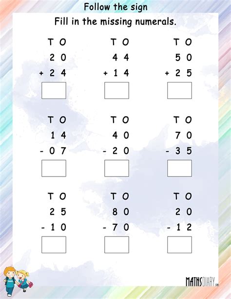 Digit Addition And Subtraction Worksheet