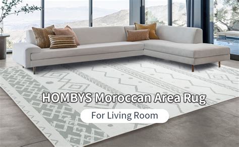 Amazon HOMBYS Moroccan Style Area Rug For Living Room Bedroom 6 X