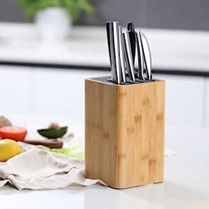 KITCHENDAO Bloc Couteau Universel En Bamboo Range Couteaux De Cuisine