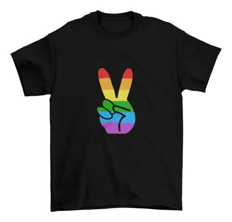 Playera Pride Lgbt Arco Ri Orgullo Gay Peace Dedos Mercadolibre