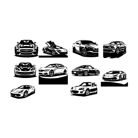 10 Sport Car Images Svg Car Decor Svg Bundle Car Svg Fast Cars Svg Instant Download Car Art