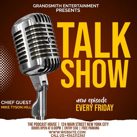 talk show flyer poster Template | PosterMyWall