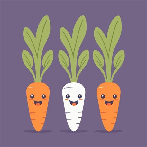 Premium Vector Cute Carrot Cartoon Vector Illustration