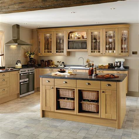 Solid Oak Kitchen Cabinets Image To U