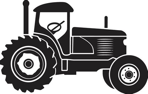 Farming Machinery Blueprint Black And White Tractor Sketch 33952700