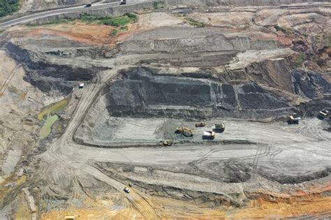 Premium Photo Aerial View Industrial Of Opencast Coal Mining With