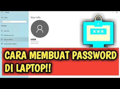 Cara Membuat Password Di Laptop Pada Windows I Terbaru Youtube