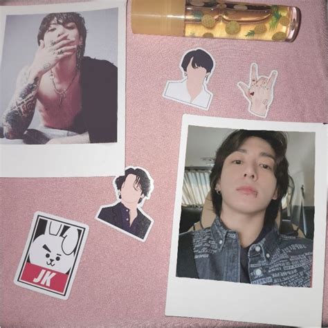 KIT Stickers Adesivos E Polaroids Jungkook JK BTS Shopee Brasil