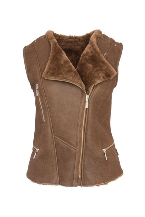 Sheepskin Vest Shearling Vest With Sheep Wool Fur Woman Etsy