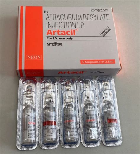 Atracurium Besylate Injection Ip Ml At Rs Piece In Ambala Id