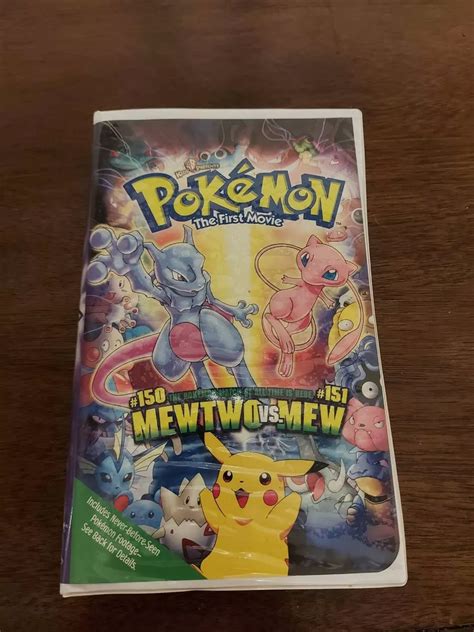 Pokemon The First Movie Vhs Tape Mewtwo Vs Mew Rare Off