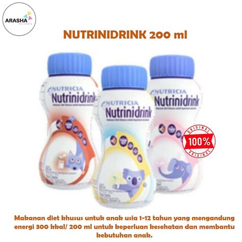 Jual NUTRINIDRINK CAIR 200 Ml 1 12 Tahun Susu Pemenuhan Energi Berat