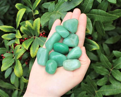 Green Aventurine Tumbled Stones: Choose How Many Pieces (Premium ...