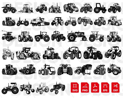 Tractors Svg Bundle Tractors Silhouette Svg Tractors Etsy Canada