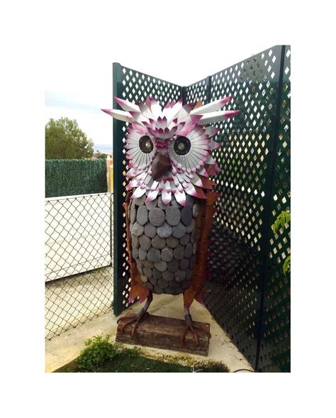 Mason Owl Stone Pebbles Giant Owl Statue Artparks