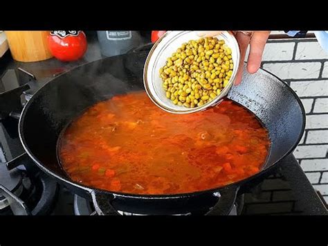 Жареный Суп! Вкусный сытный наваристый Узбекский Казан Суп - YouTube