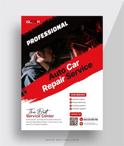 Premium Vector Auto Car Repair Service Flyer Professional Auto Car