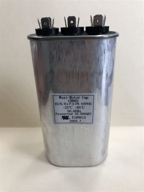 CBB65 440V0645 6 45 UF 440 VAC Capacitor Capacitor Industries