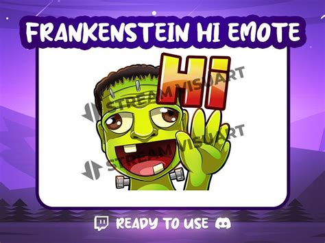 Frankenstein Hi Emote Animated Fun For Streamers Streamersvisuals