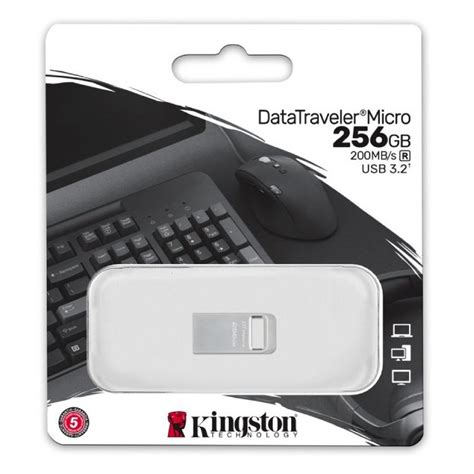 KINGSTON DataTraveler Micro Metal USB DTMC3G2/256GB | Xcite