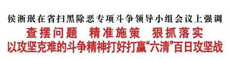 要闻转发｜侯淅珉：查摆问题 精准施策 狠抓落实 以攻坚克难的斗争精神打好打赢“六清”百日攻坚战澎湃号·政务澎湃新闻 The Paper