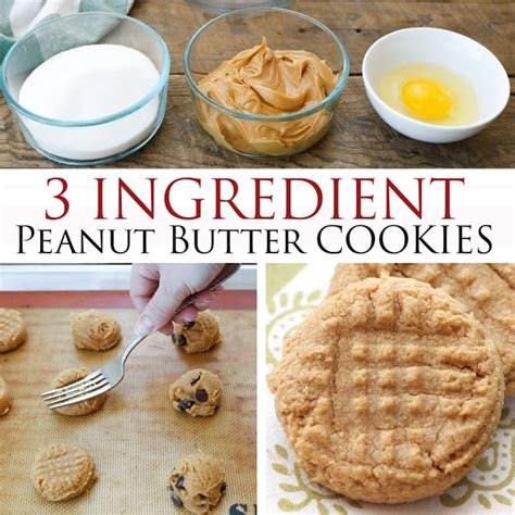 Old Fashioned 3 Ingredient Peanut Butter Cookies