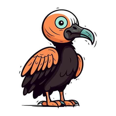 Premium Vector Vector Illustration Of A Vulture Cartoon Style