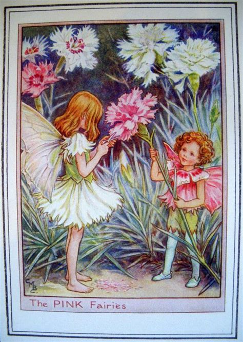 1930s Pink Fairy Cicely Mary Barker Print By Sandshoevintageprint Fairy