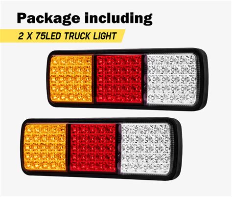 Pcs Led Tail Lights Stop Indicator Reverse V Ute Trailer Caravan