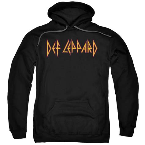 Def Leppard Horizontal Distressed Logo Hoodie Hoodies Pullover