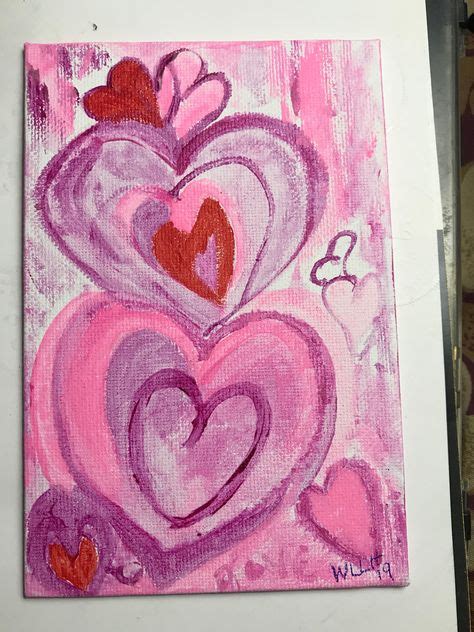 480 Paintings Love Ideas In 2021 Canvas Painting Valentines Art Heart Painting