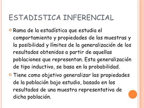 Estadística Inferencial