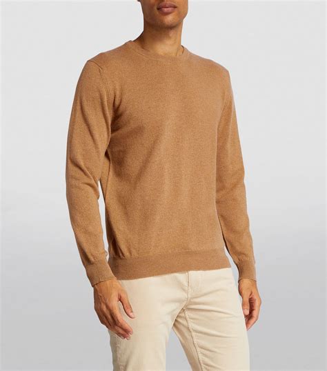 Mens Johnstons Of Elgin Beige Cashmere Sweater Harrods Countrycode