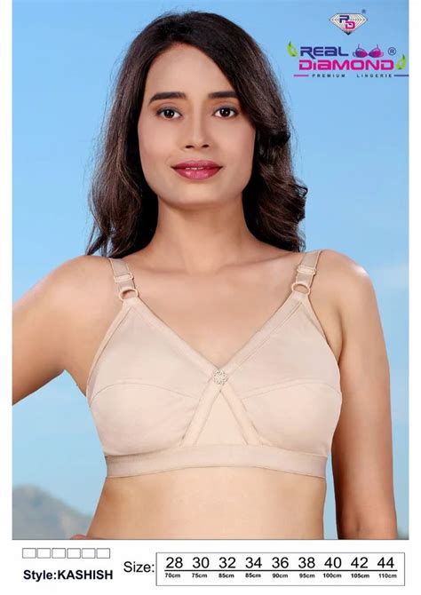 Non Padded Cotton Hosiery Skin Color Regular Cup Bra Plain At Rs 143