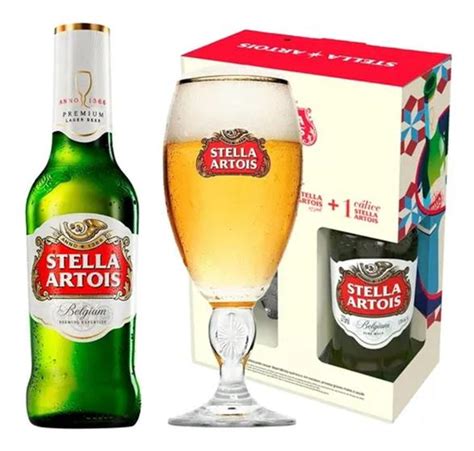 Kit Stella Artois Long Neck 330ml 1un Calice 250ml1un Bebidas