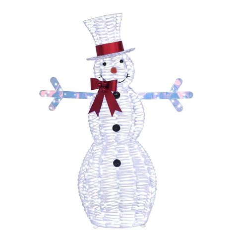 Reviews For Veikous 4 5 Ft Iridescent Snowman Outdoor Christmas